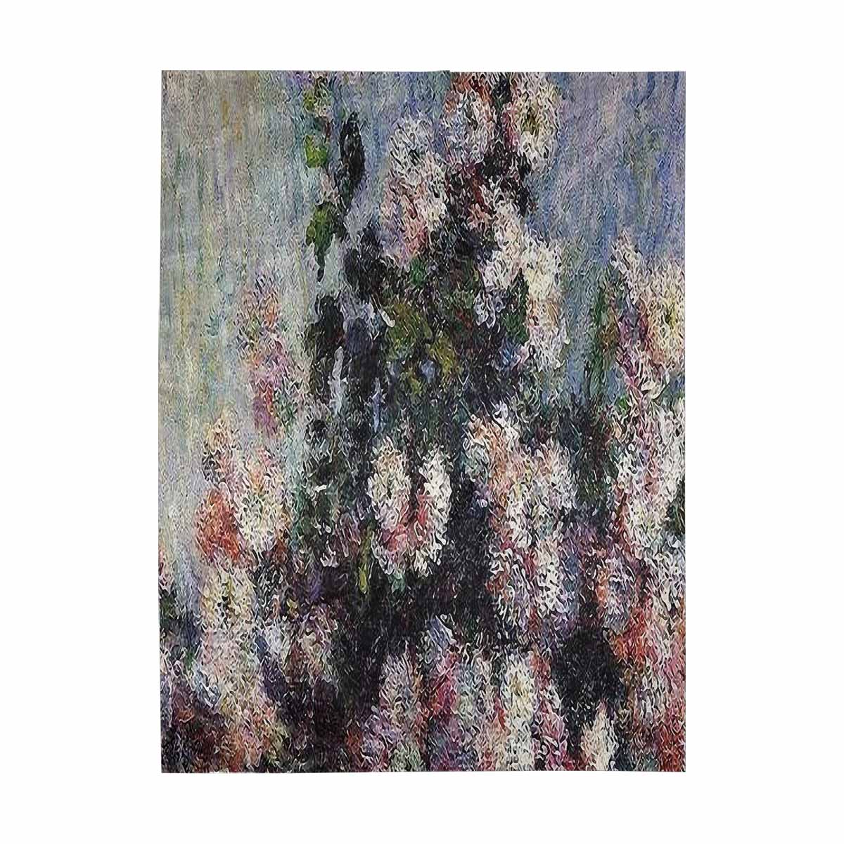 Vintage floral TAPESTRY, LARGE 60 x 80 in, Vertical, Design 44