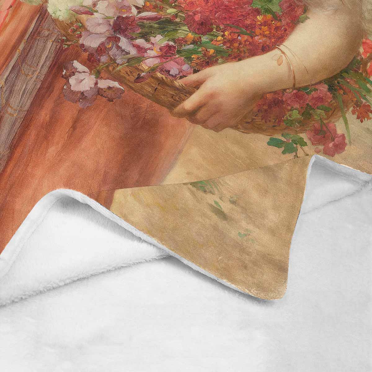 Victorian Lady Design BLANKET, LARGE 60 in x 80 in, Roses