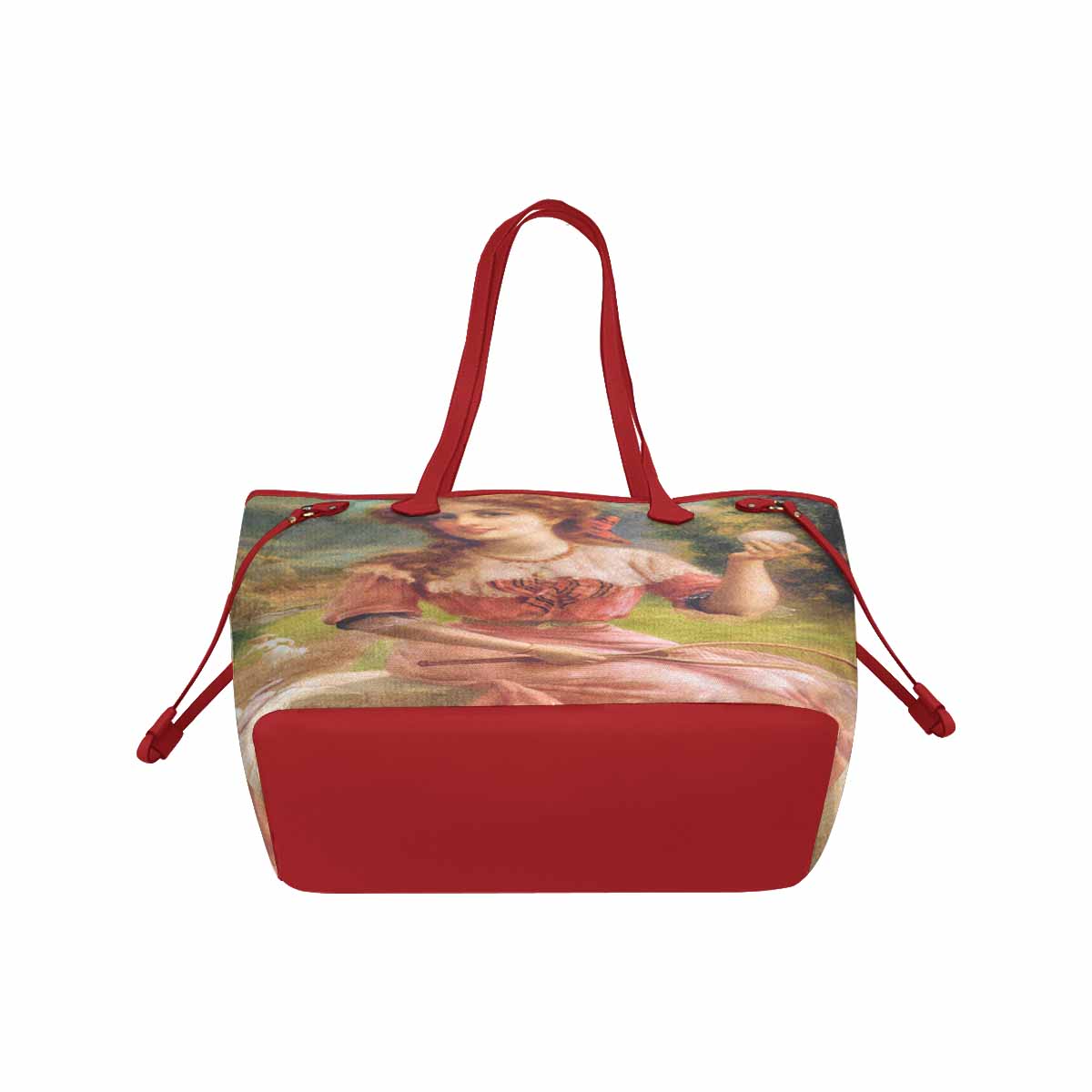 Victorian Lady Design Handbag, Model 1695361, Tennis Anyone, RED TRIM