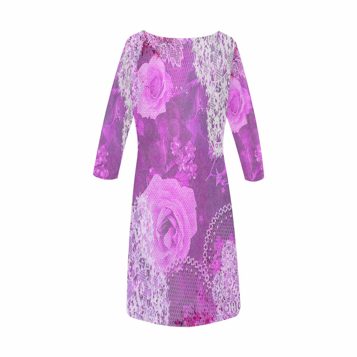 Victorian printed lace loose dress, Design 03