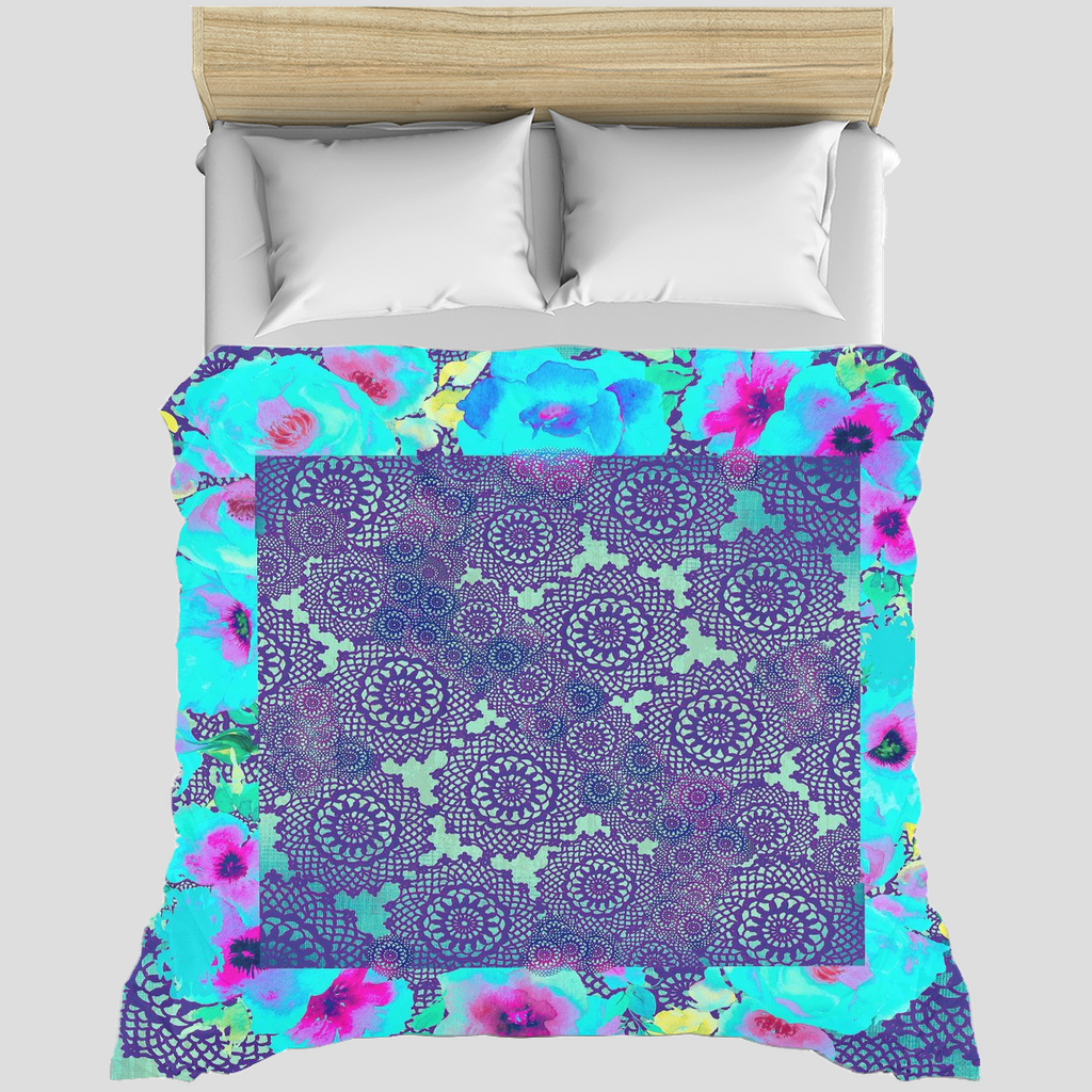 Victorian lace duvet cover, King, queen or twin, Design 14