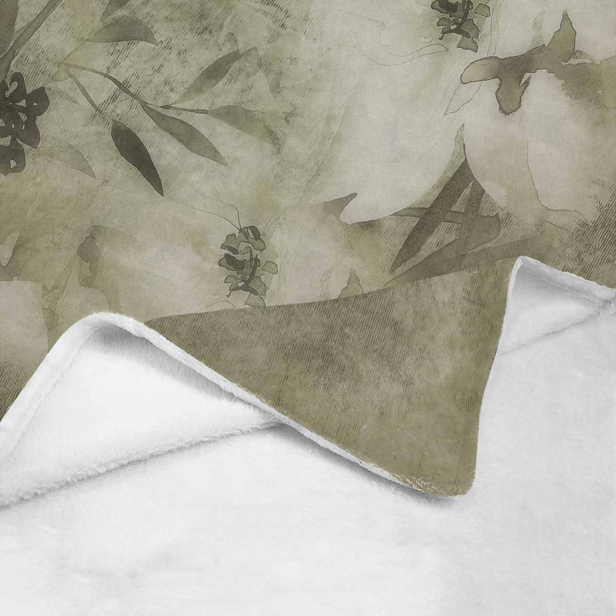 Vintage Floral BLANKET, LARGE 60 in x 80 in, Design 03x C50