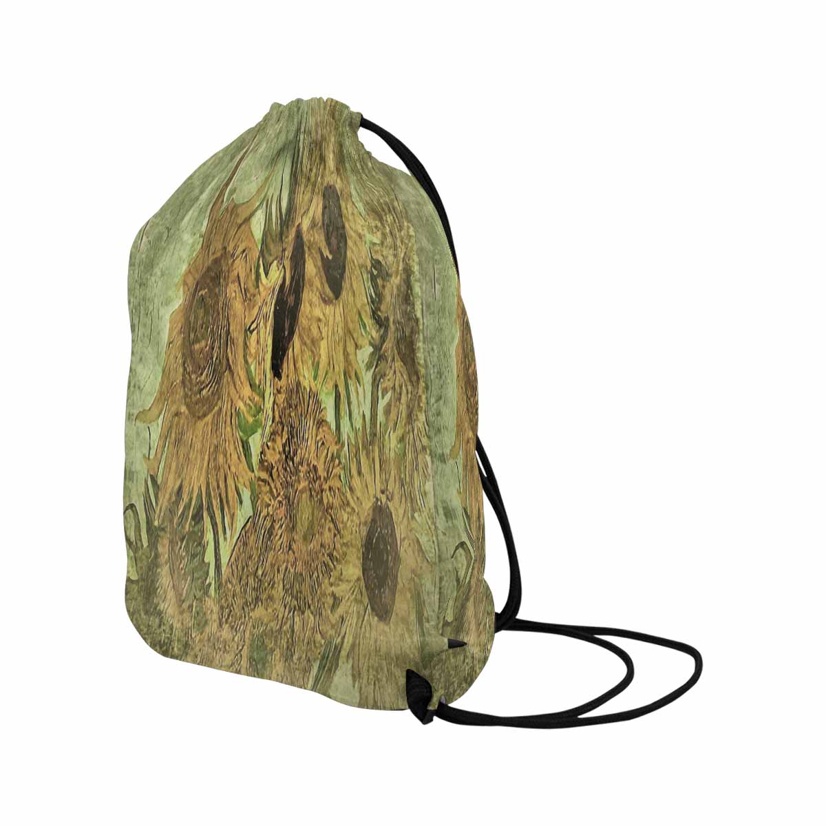 Vintage Floral print, DRAWSTRING BAG, LARGE, Design 48x