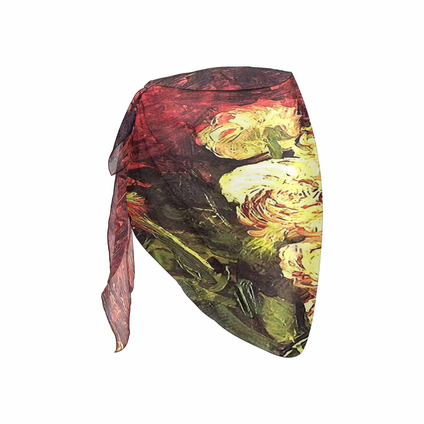 Vintage floral, beach sarong, beach coverup, swim wear, Design 27