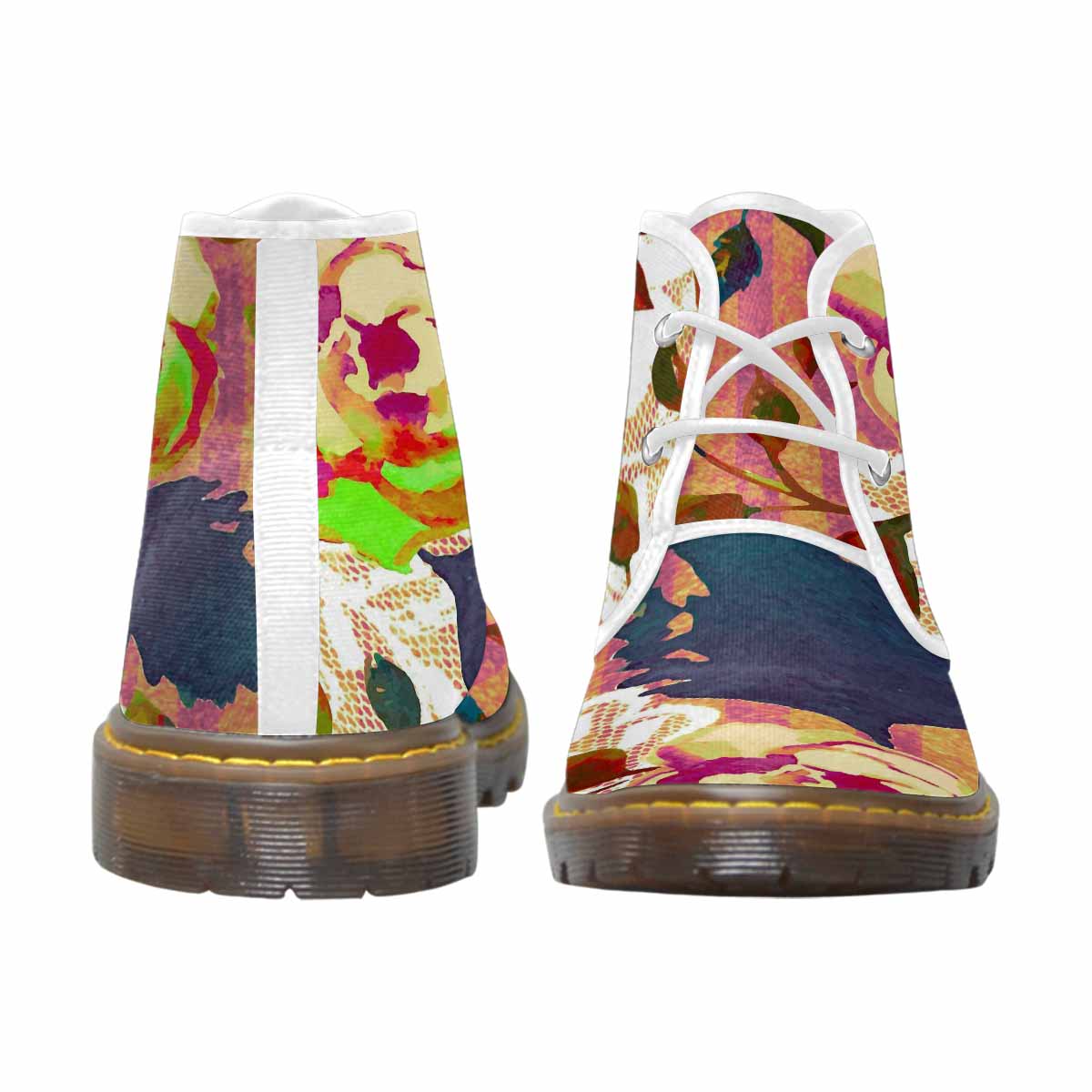 Lace Print, Cute comfy womens Chukka boots, design 22