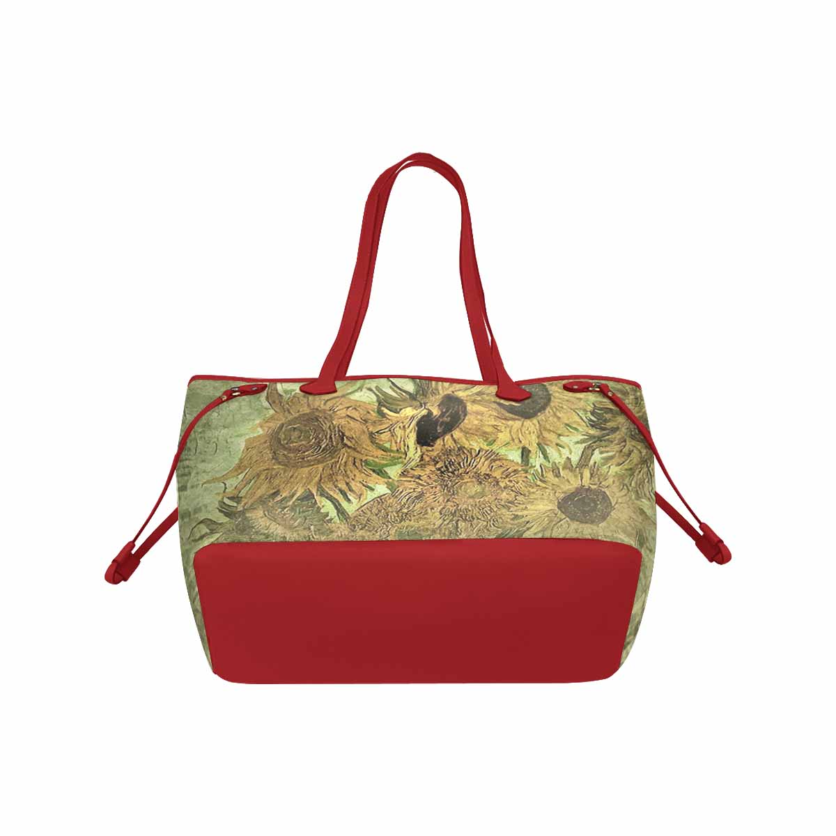 Vintage Floral Handbag, Classic Handbag, Mod 1695361, Design 48x RED TRIM