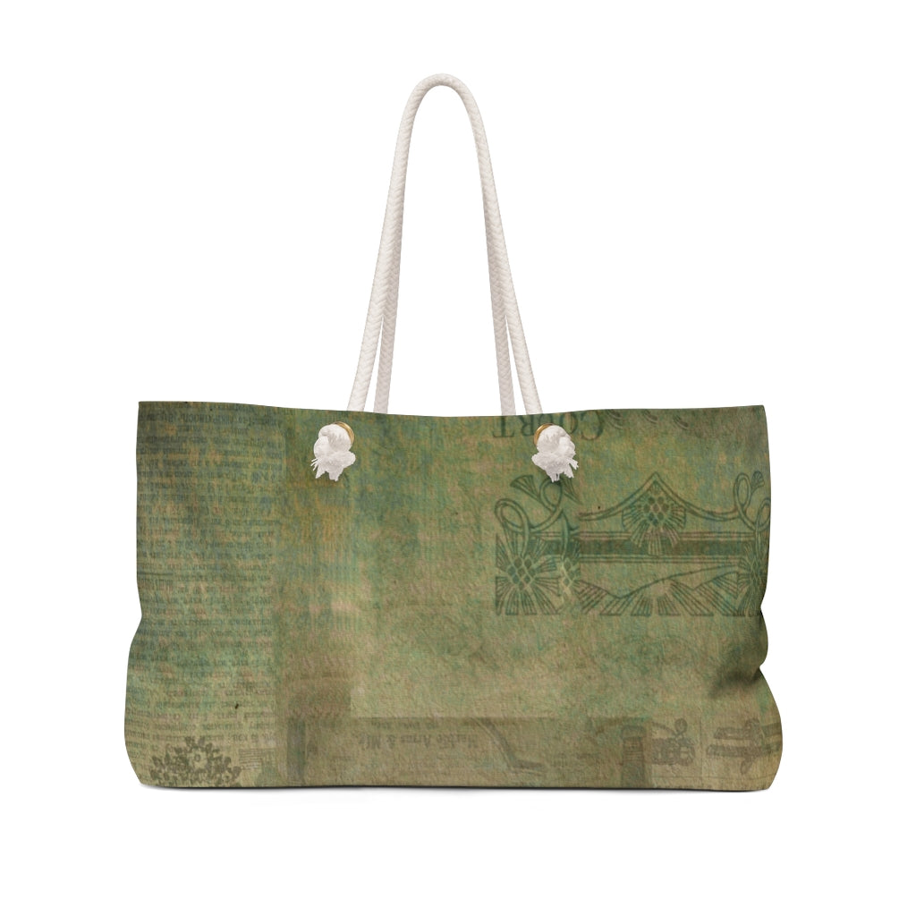 Antique General print weekender bag, casual tote, design 32