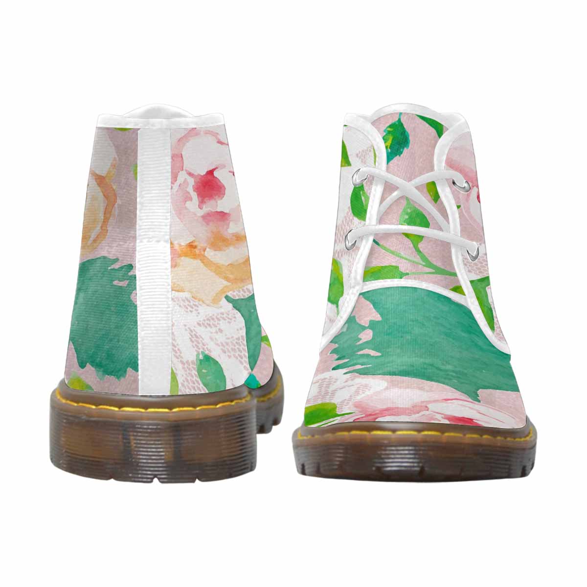 Lace Print, Cute comfy womens Chukka boots, design 21