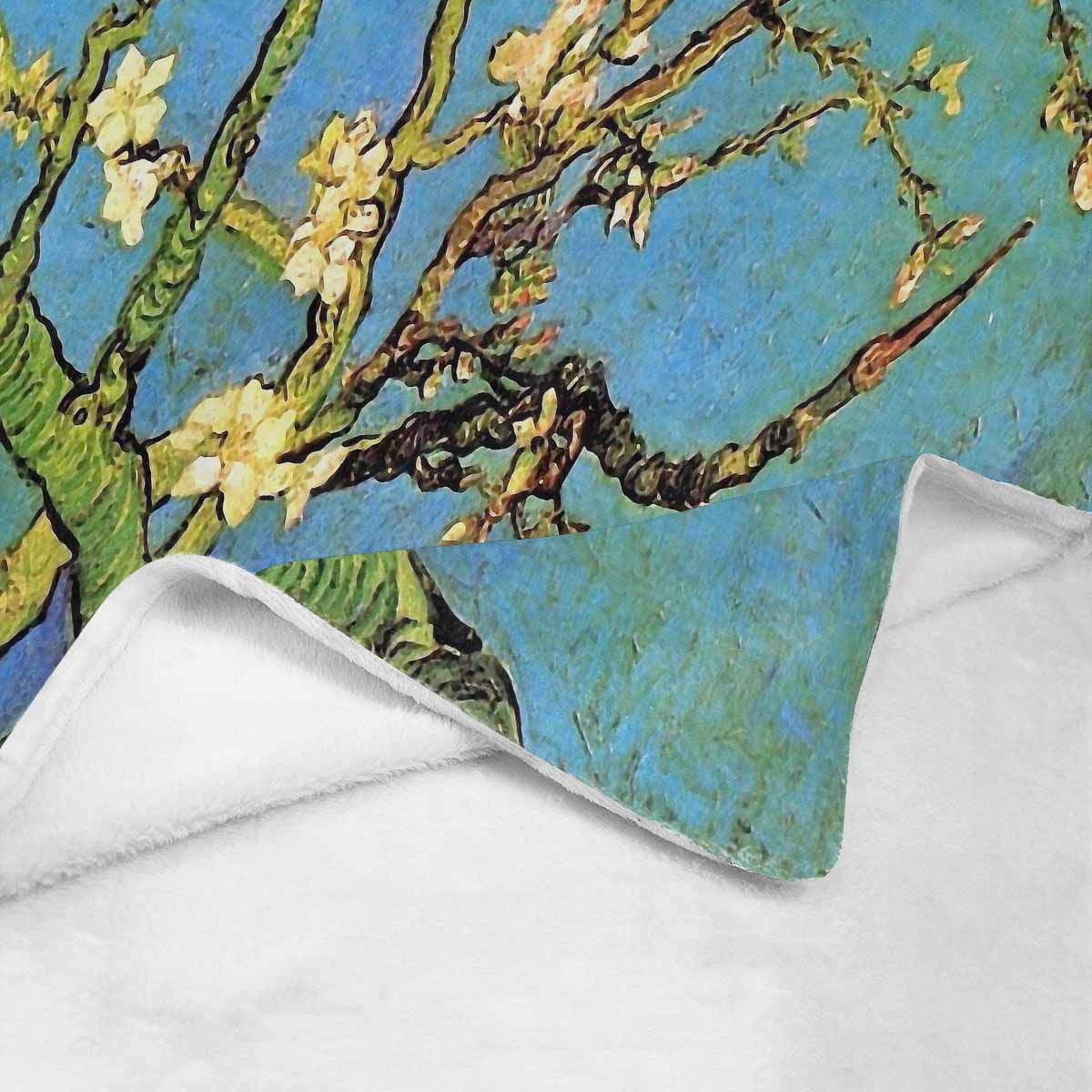 Vintage Floral BLANKET, LARGE 60 in x 80 in, Design 20 C50