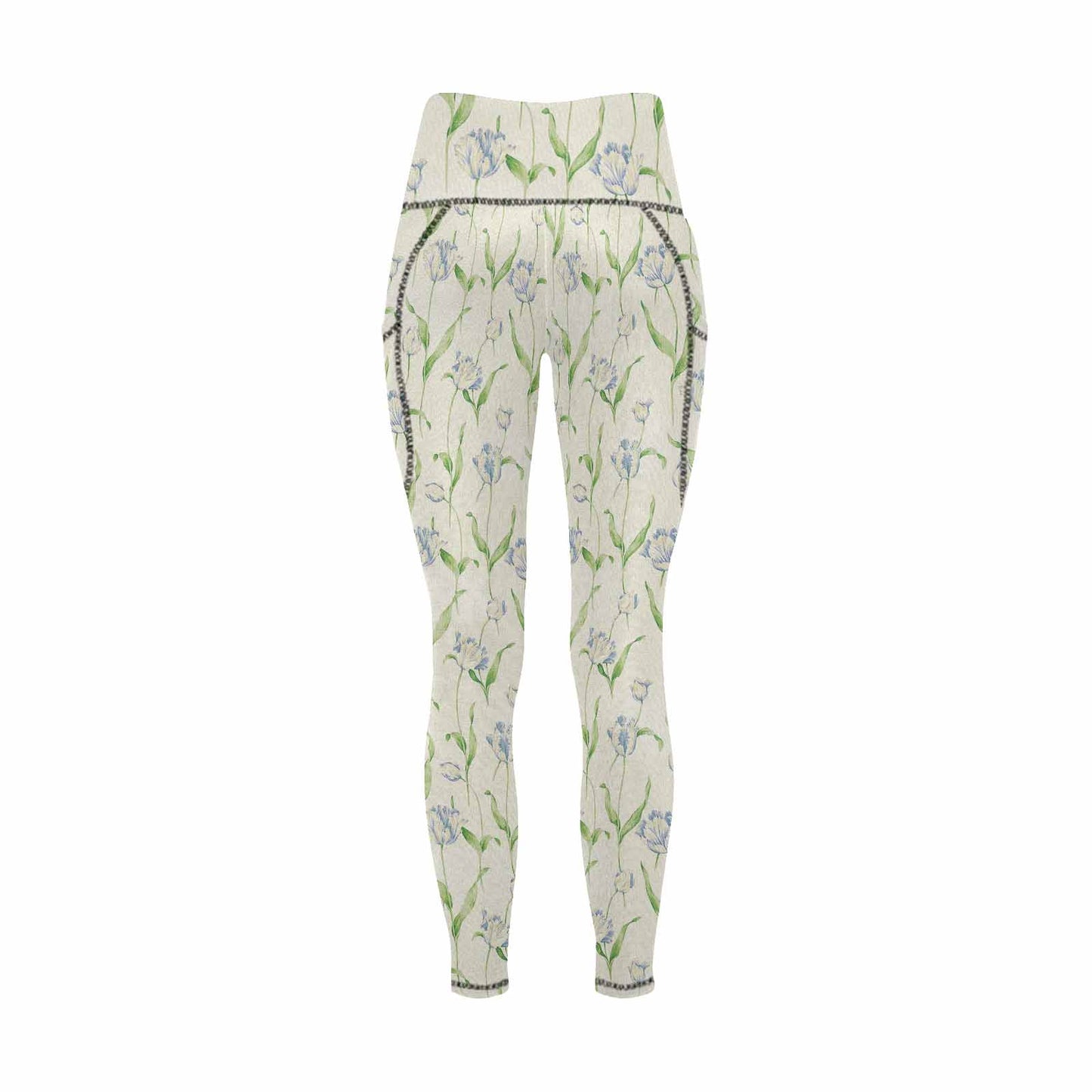 Floral 2, active wear leggings, outside surge, design 20