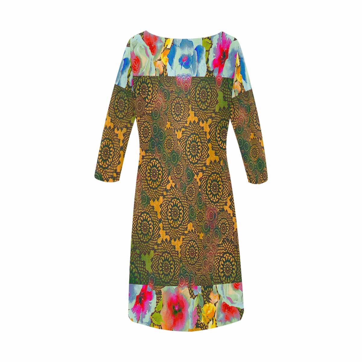 Victorian printed lace loose dress, Design 15