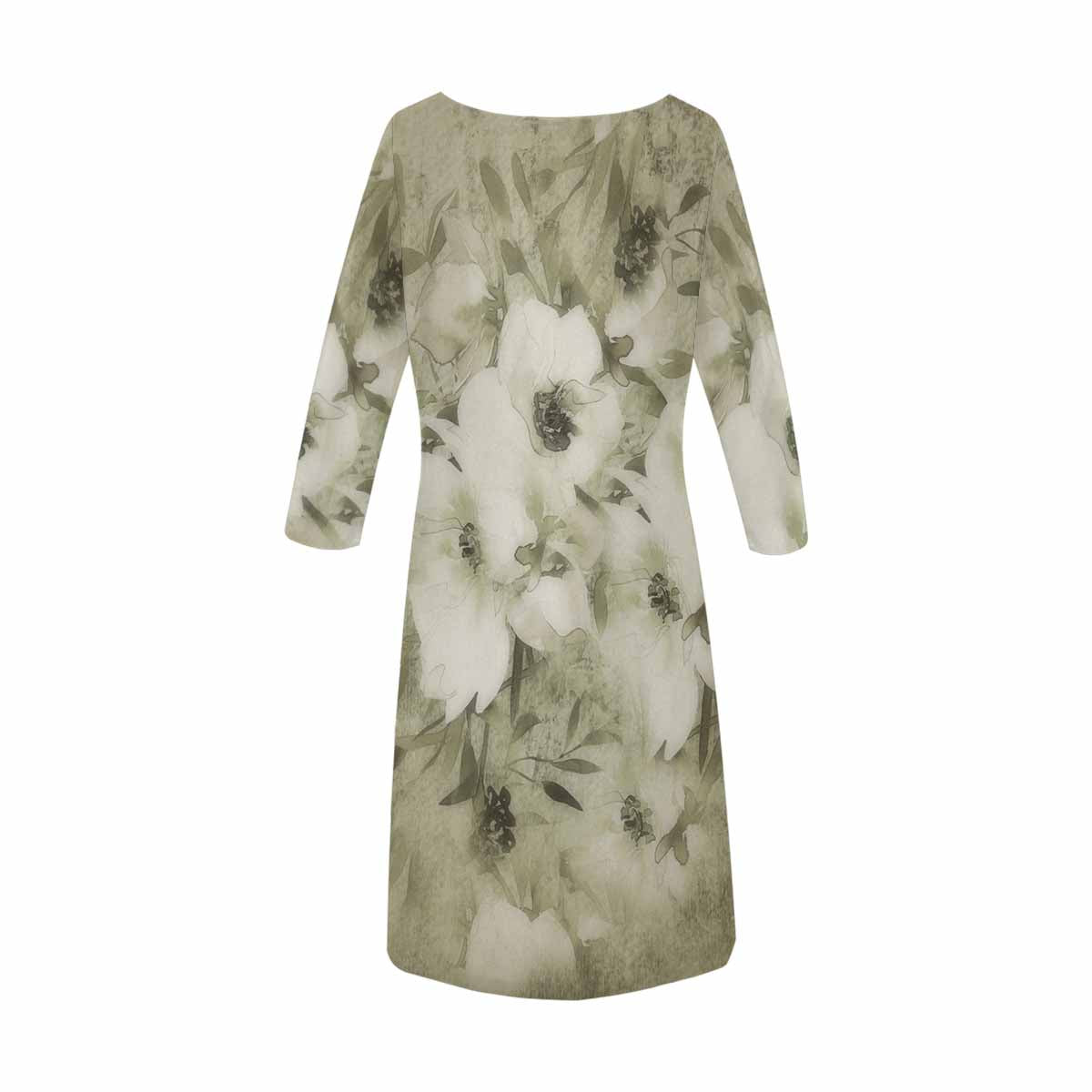 Vintage floral loose dress, XS to 3X plus size, model D29532 Design 03x