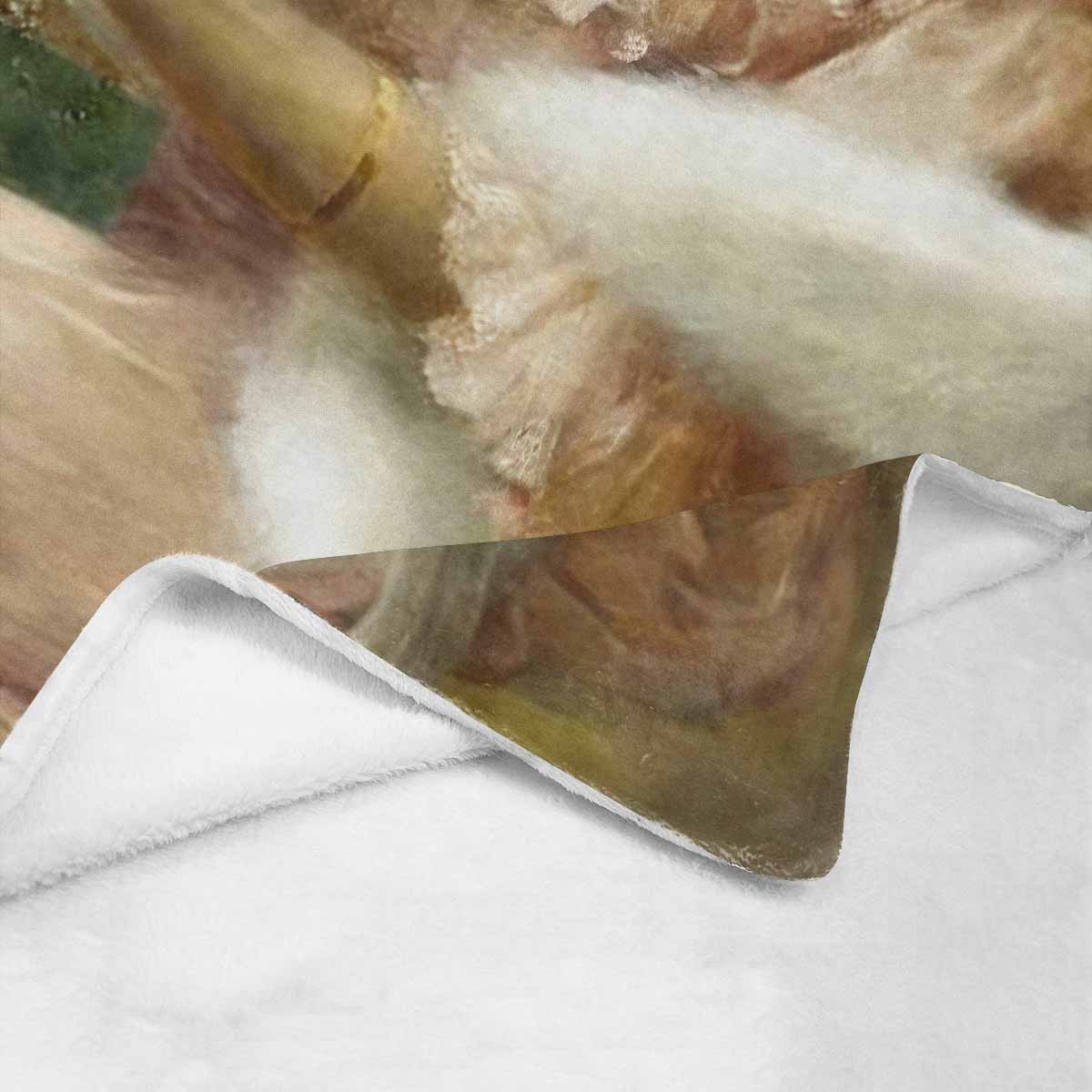 Victorian Lady Design BLANKET, LARGE 60 in x 80 in, A Young Lady With A Mirror