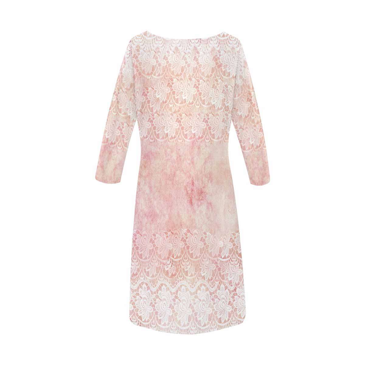 Victorian printed lace loose dress, Design 38