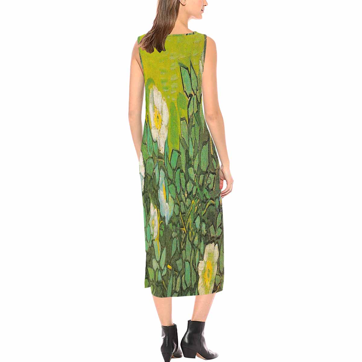 Vintage floral long dress, model D09538 Design 01