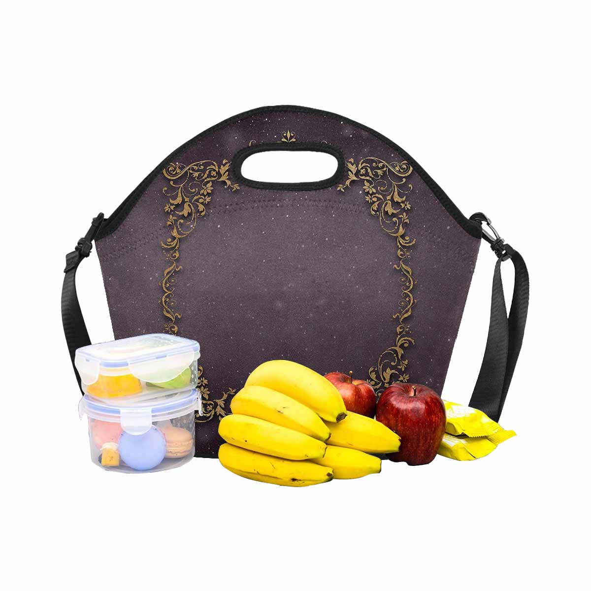 Antique general print, insulated lunch bag, design 43