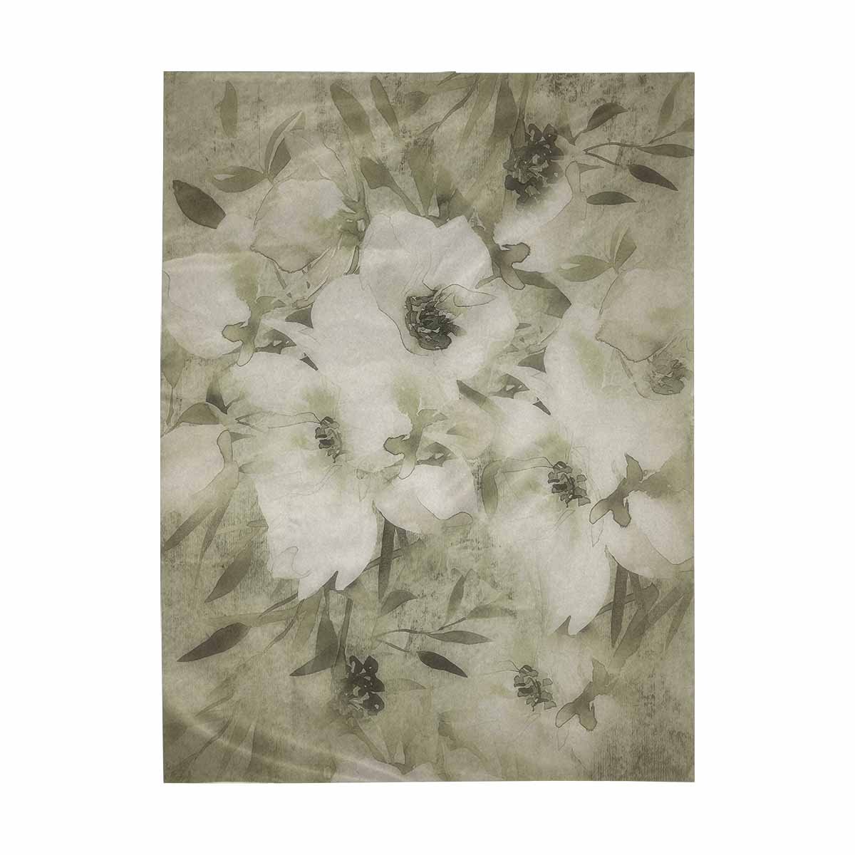 Vintage floral TAPESTRY, LARGE 60 x 80 in, Vertical, Design 03x