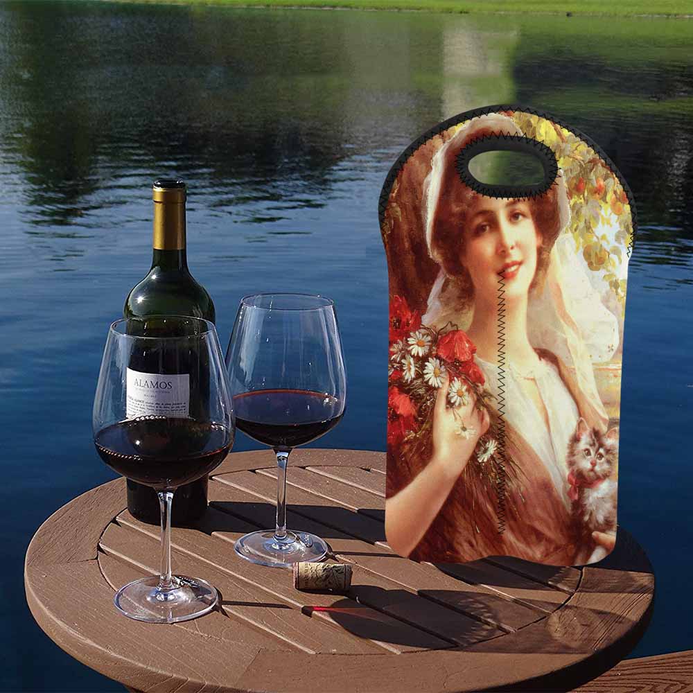 Victorian lady design 2 Bottle wine bag, COUNTRY SUMMER