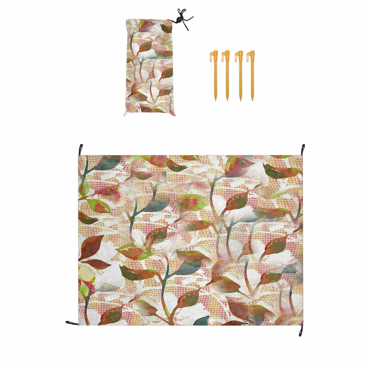 Victorian lace print waterproof picnic mat, 69 x 55in, design 52