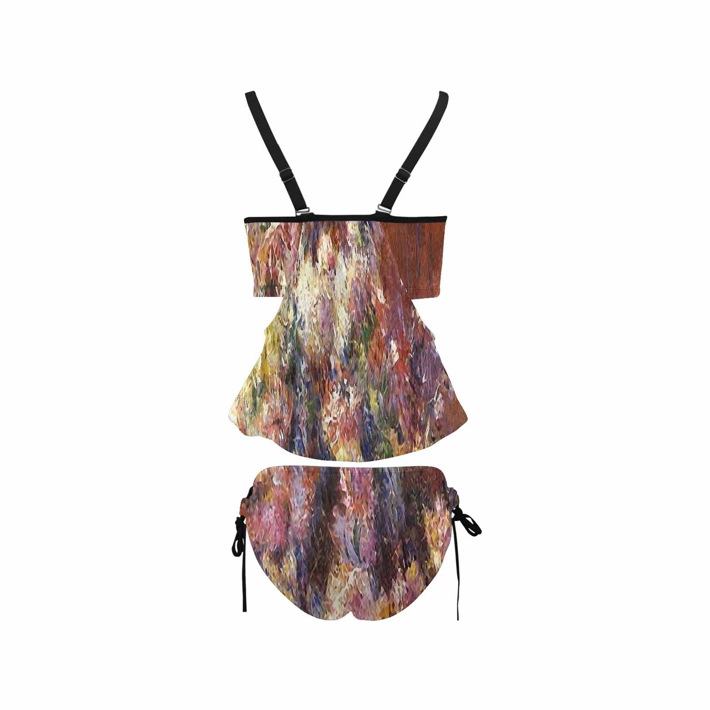 Vintage floral,cover belly tankini beach wear, swim wear, Design 57