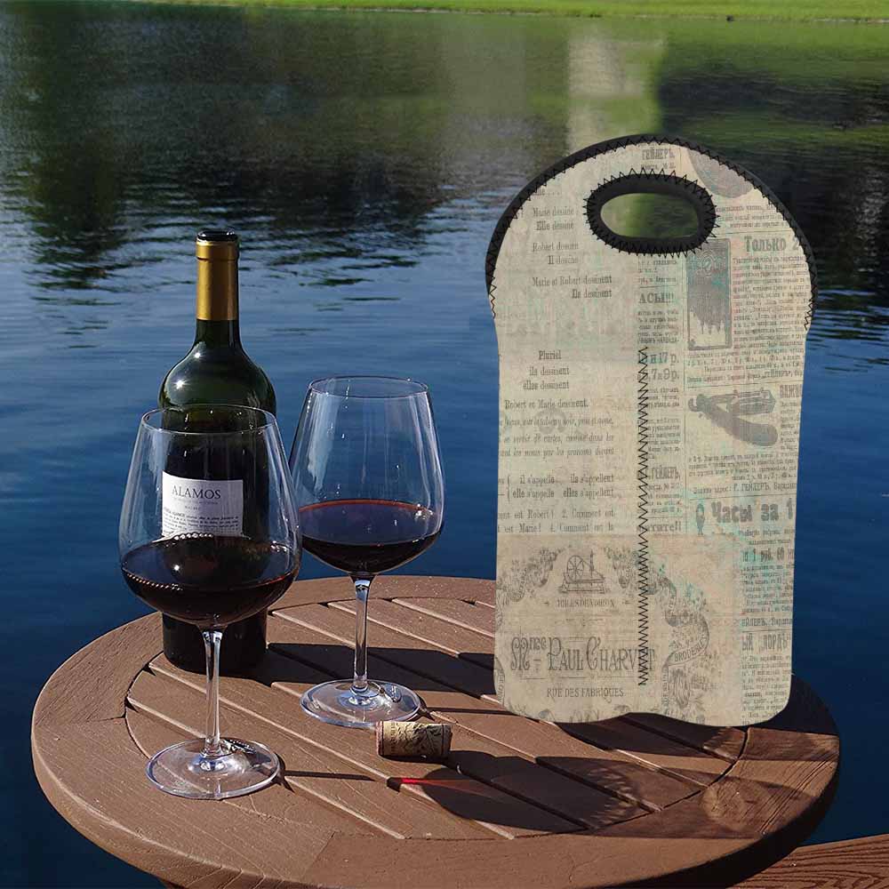 2 Bottle General Victorian wine bag, Design 26