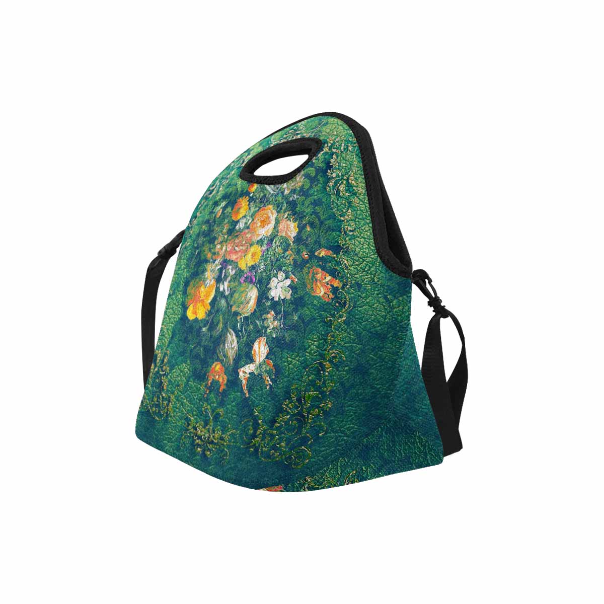 Antique general print, insulated lunch bag, design 13