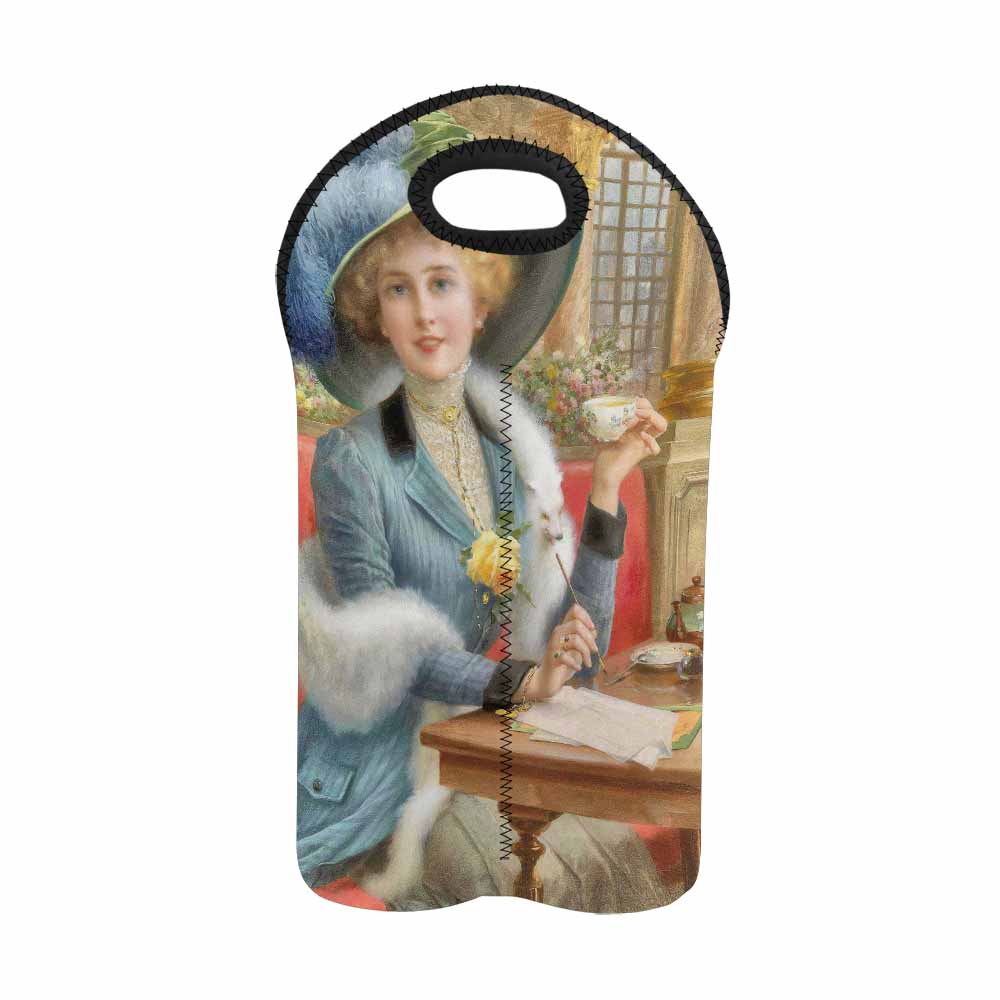 Victorian lady design 2 Bottle wine bag, ELEGANT LADY