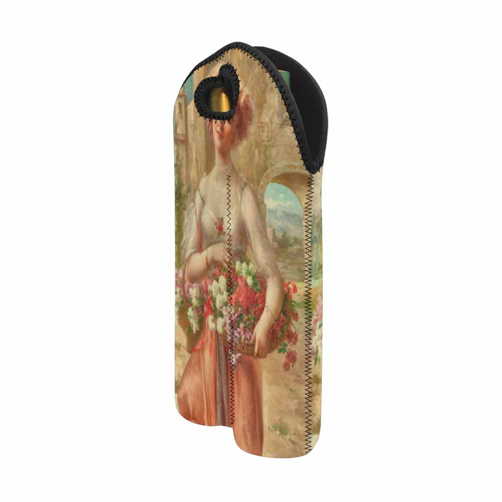 Victorian lady design 2 Bottle wine bag, Roses