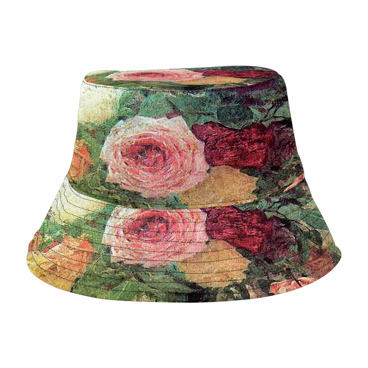 Vintage floral unisex bucket boonie Hat, outdoors hat, Design 29