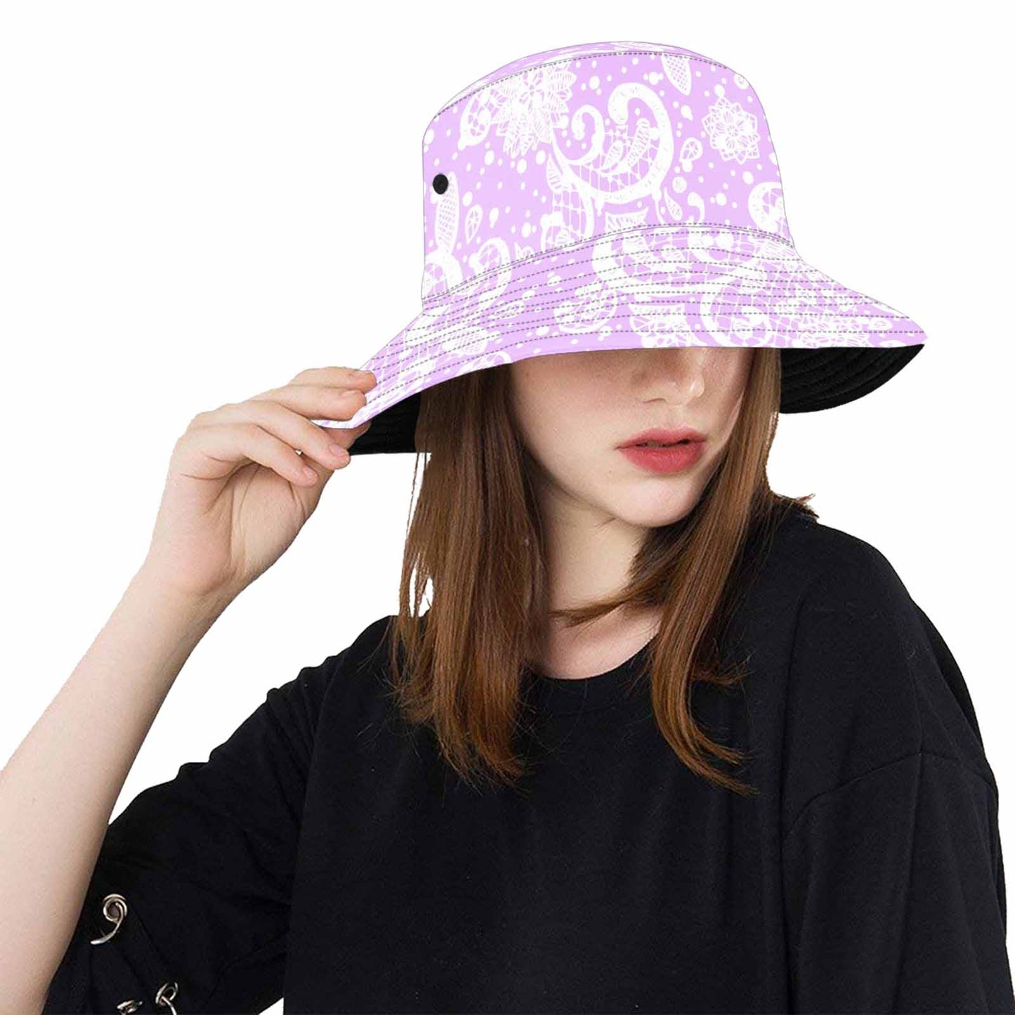 Victorian lace Bucket Hat, outdoors hat, design 06
