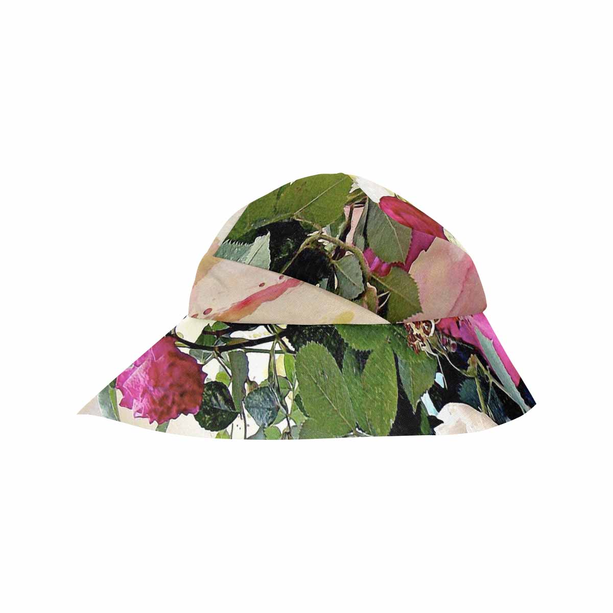Vintage floral wide brim sunvisor Hat, outdoors hat, Design 22