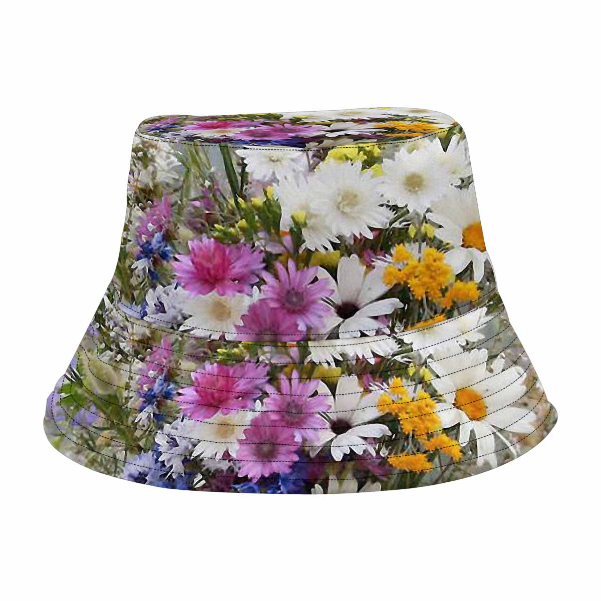 Vintage floral unisex bucket boonie Hat, outdoors hat, Design 02