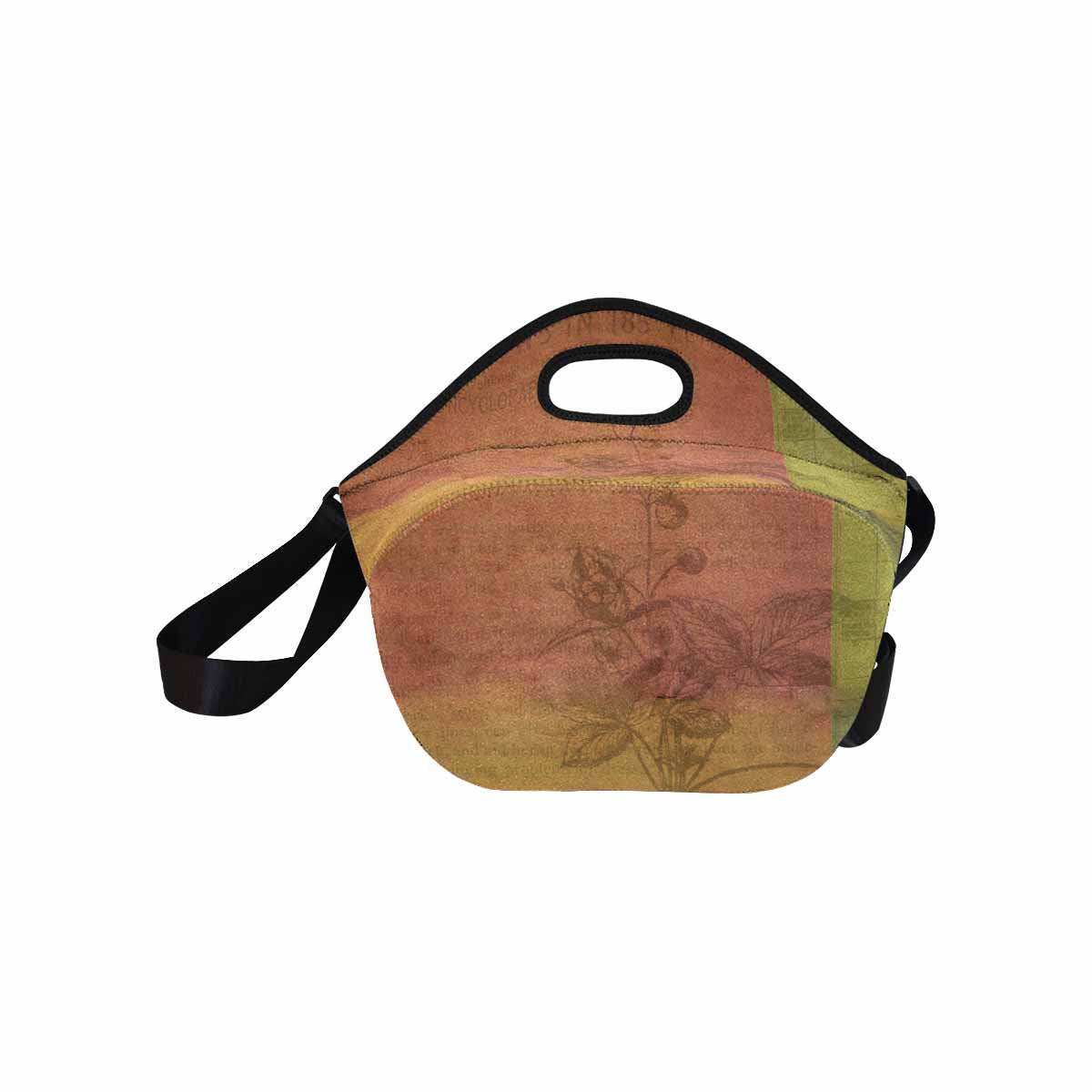 Antique general print, insulated lunch bag, design 31