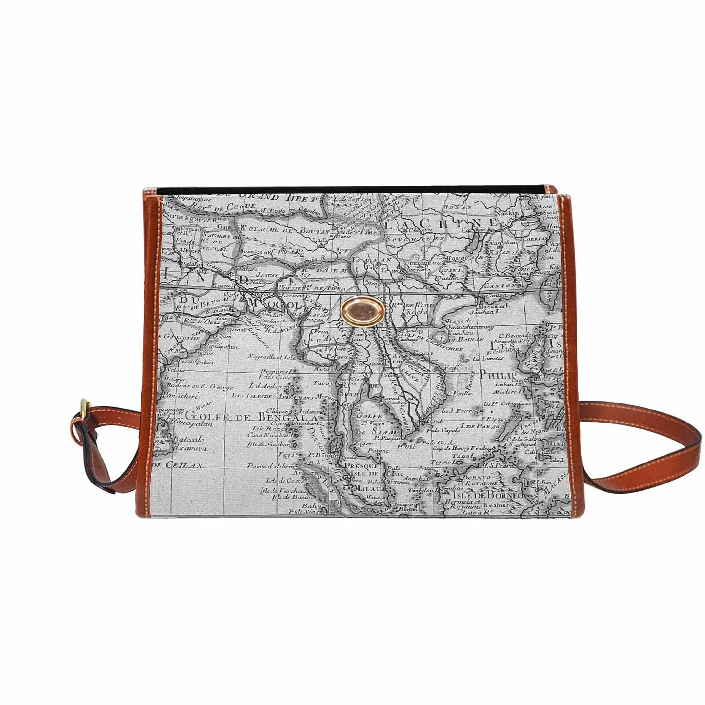Antique Map Handbag, Model 1695341, Design 08