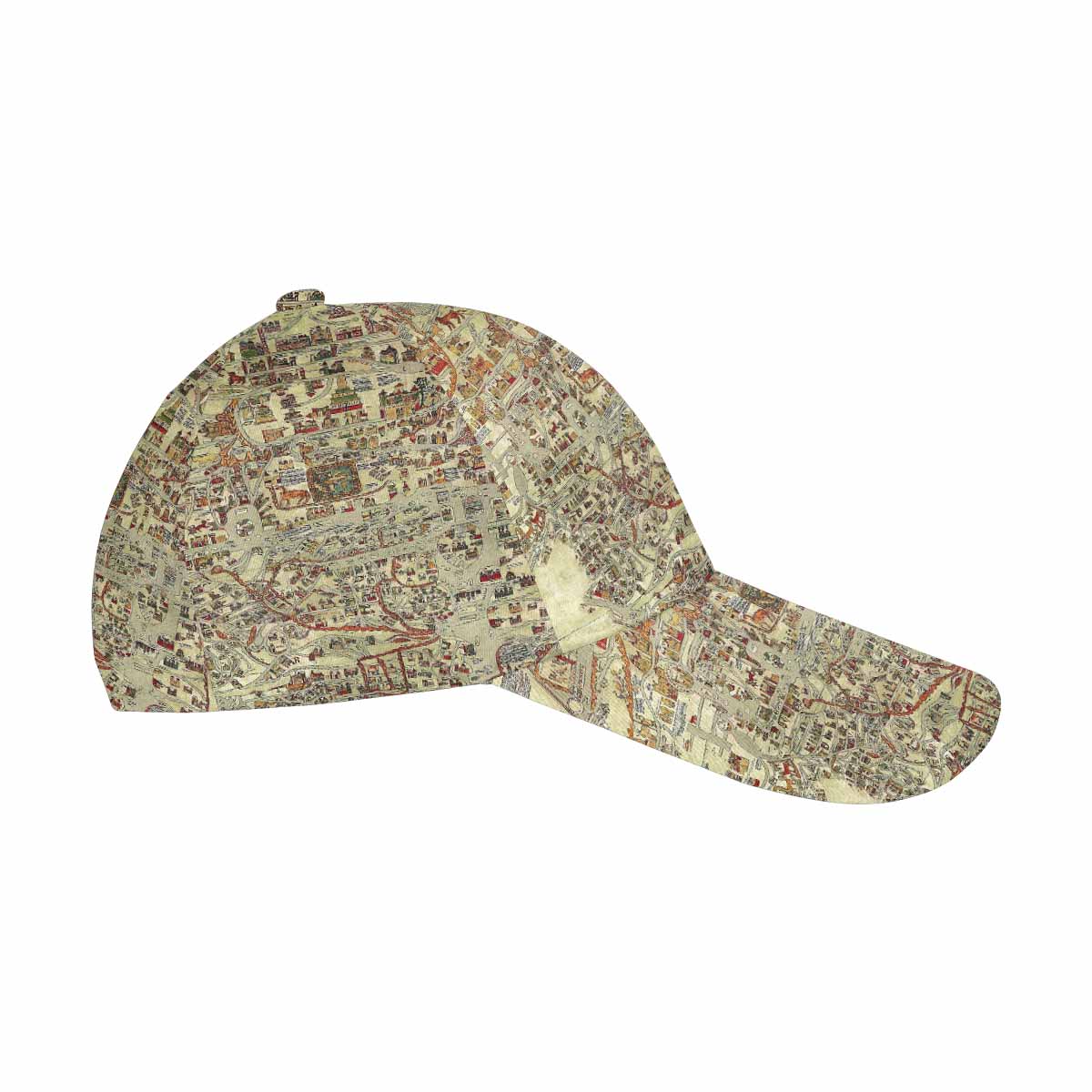 Antique Map design dad cap, trucker hat, Design 27