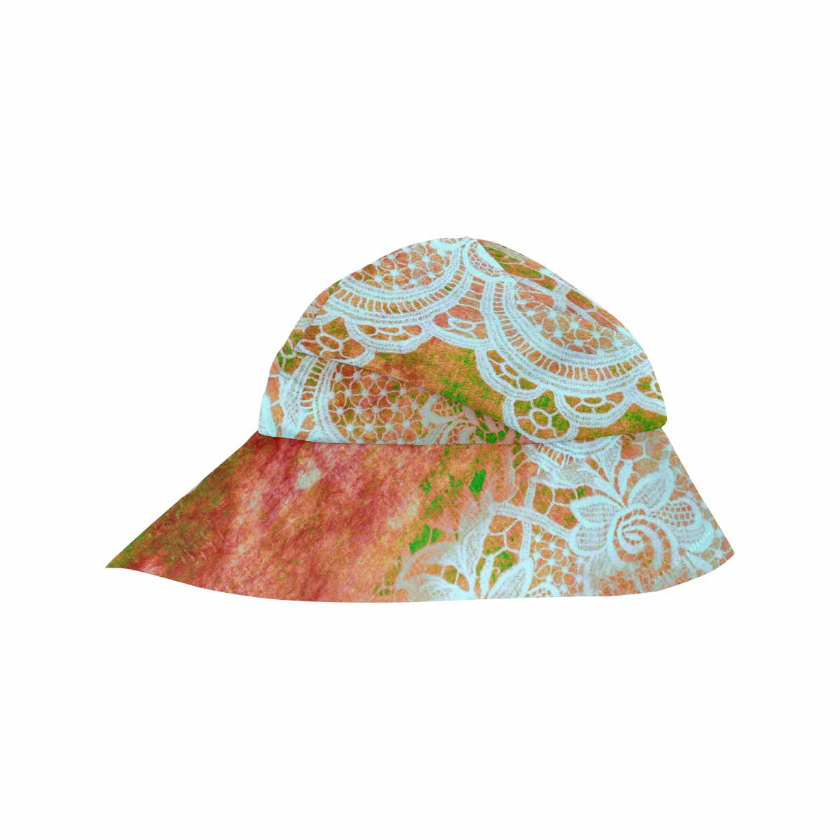 Victorian lace print, wide brim sunvisor Hat, outdoors hat, design 31