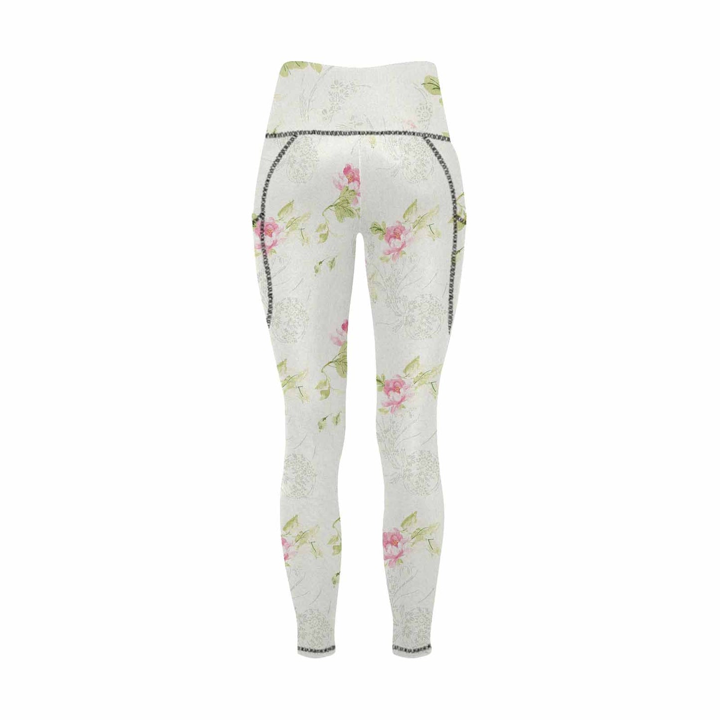Floral 2, active wear leggings, outside surge, design 11