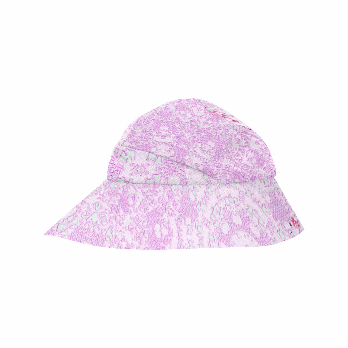 Victorian lace print, wide brim sunvisor Hat, outdoors hat, design 09