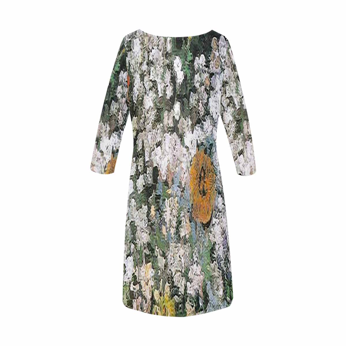 Vintage floral loose dress, model D29532 Design 07