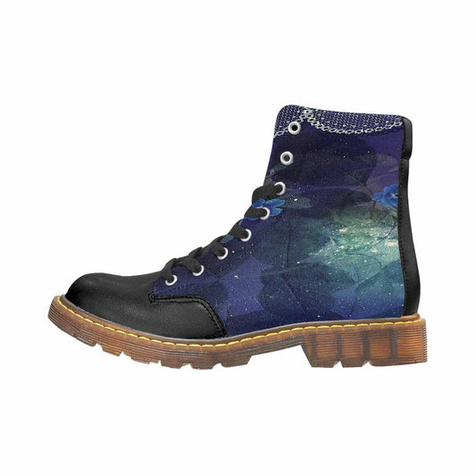 Victorian lace print, cute but tough, Winter walk about  boots, design 02