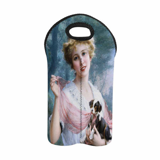 Victorian lady design 2 Bottle wine bag, The Mischievous Puppy