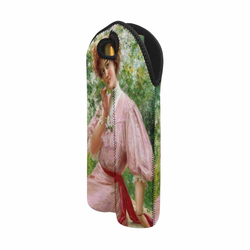 Victorian lady design 2 Bottle wine bag, Pretty In Pink
