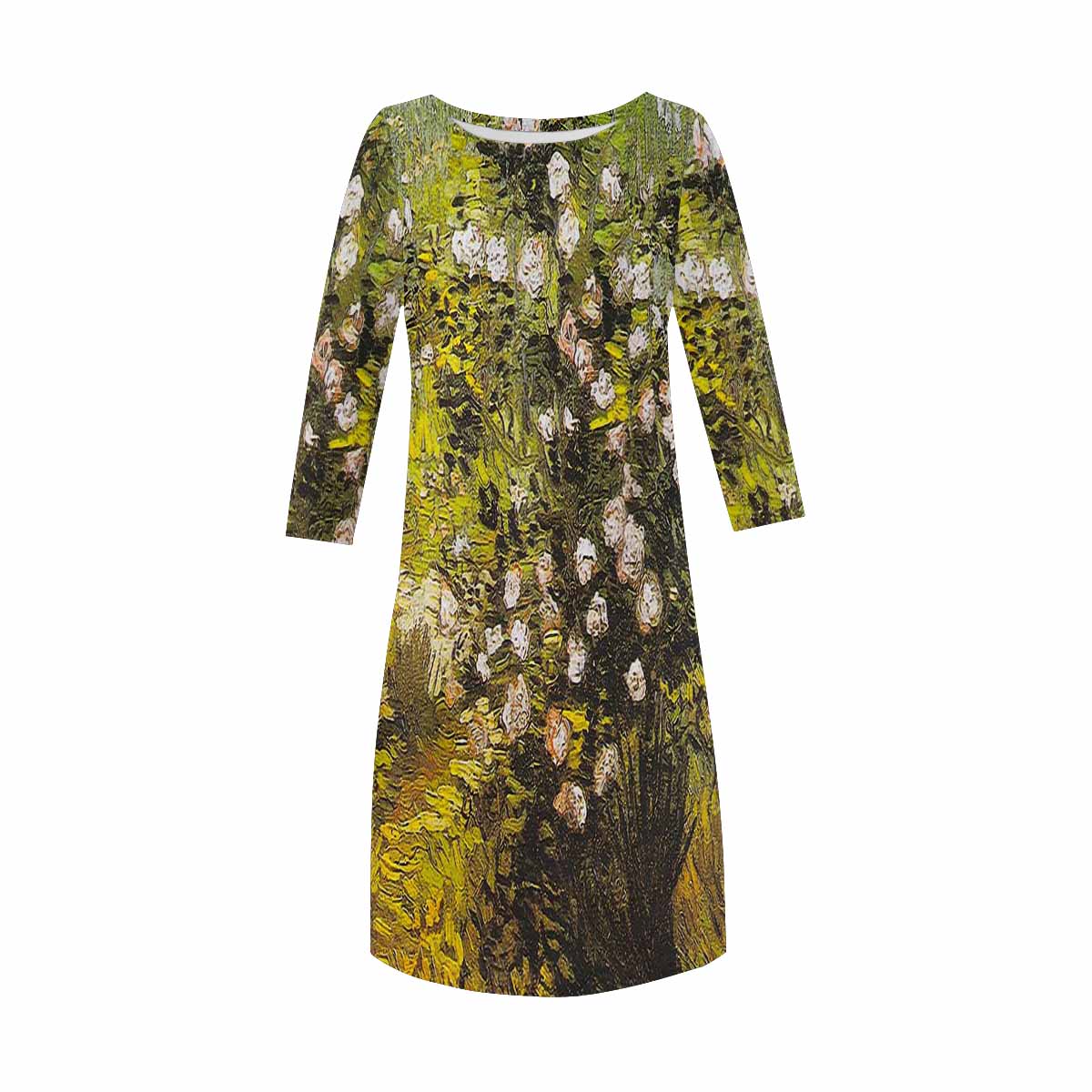 Vintage floral loose dress, model D29532 Design 05