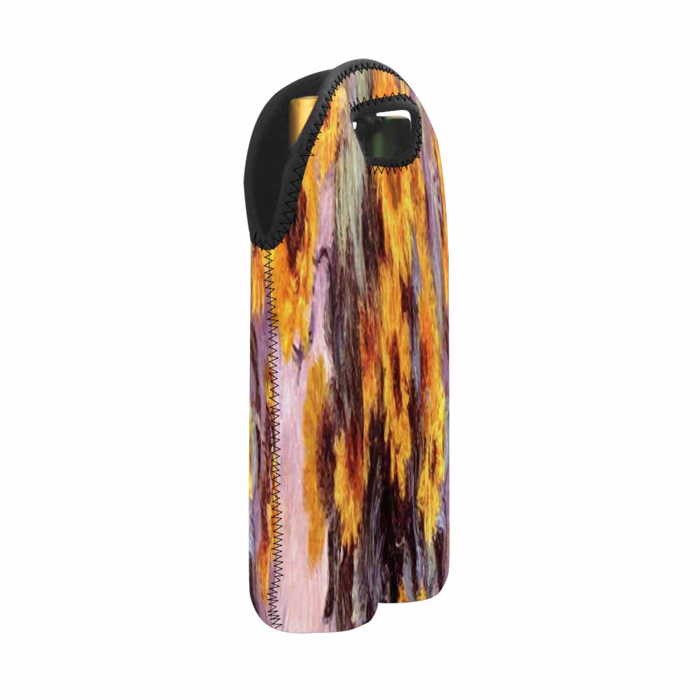 Vintage floral 2 bottle wine bag, Design 49