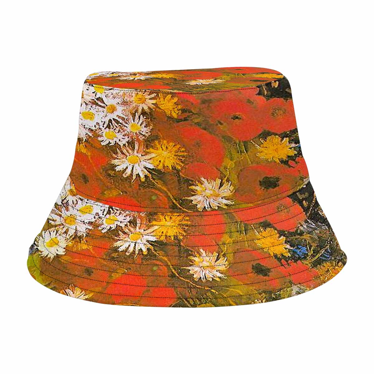 Vintage floral unisex bucket boonie Hat, outdoors hat, Design 60