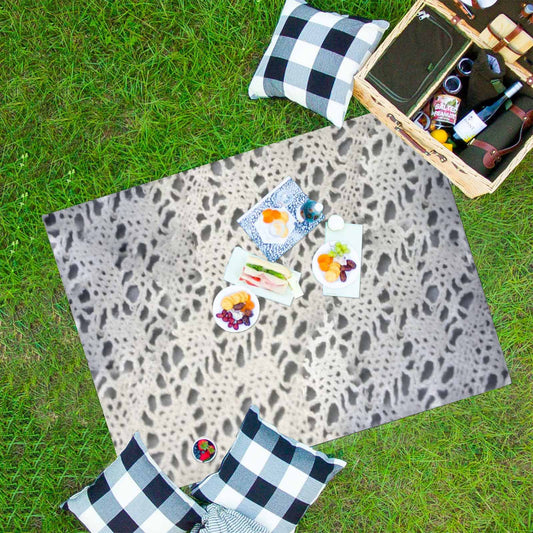 Victorian lace print waterproof picnic mat, 69 x 55in, design 12