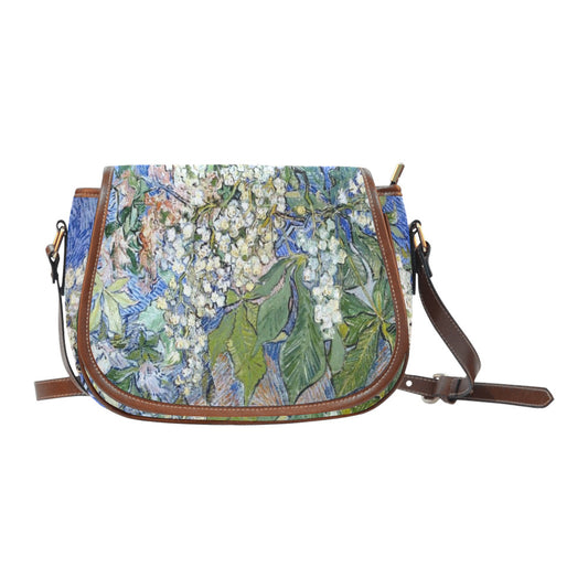 Vintage floral handbag, Design 04 Model 1695341 Saddle Bag/Large (Model 1649)