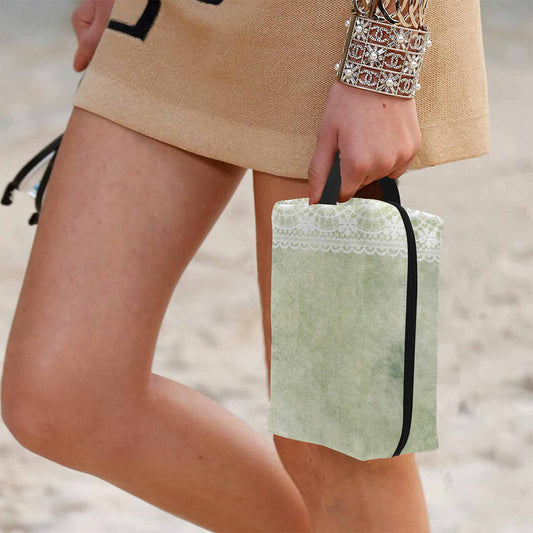 Victorian lace print toiletry comestic bag, design 42