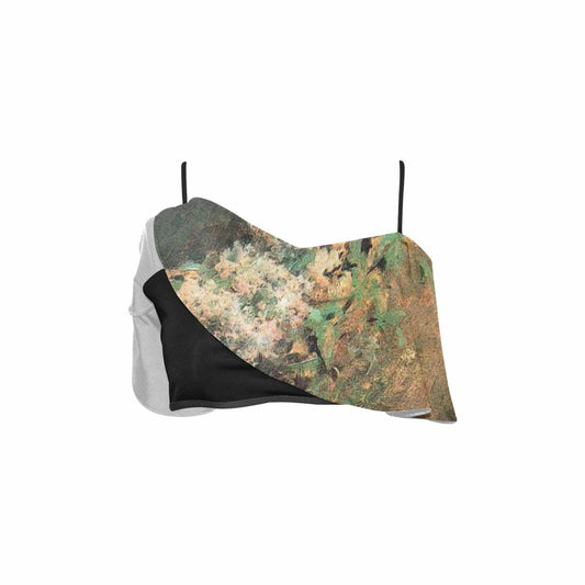 Vintage floral flounce bikini top, Design 34