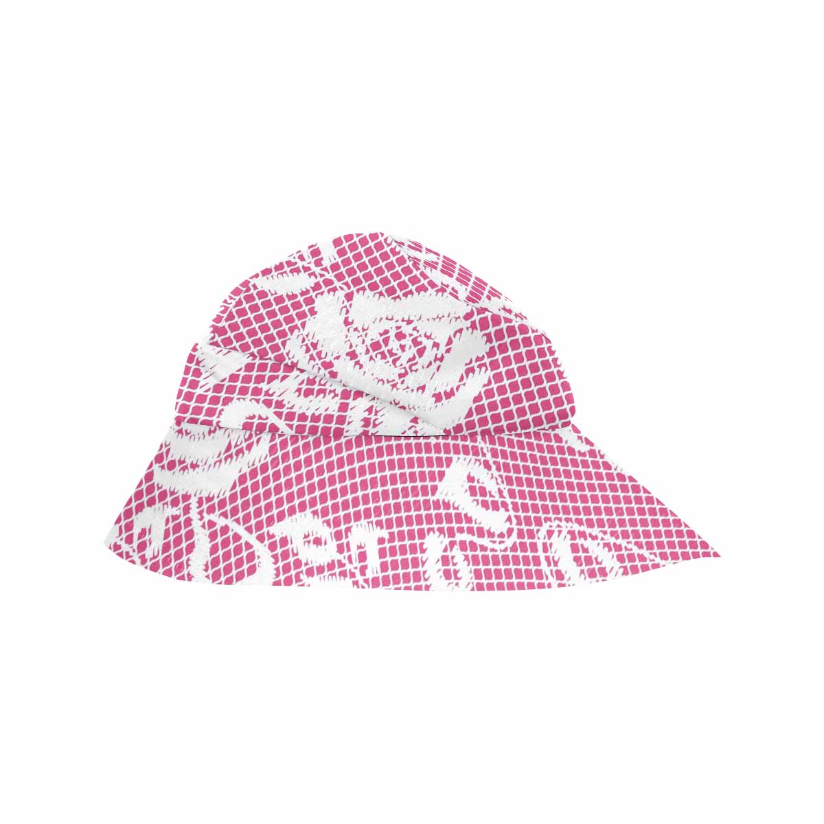 Victorian lace print, wide brim sunvisor Hat, outdoors hat, design 17